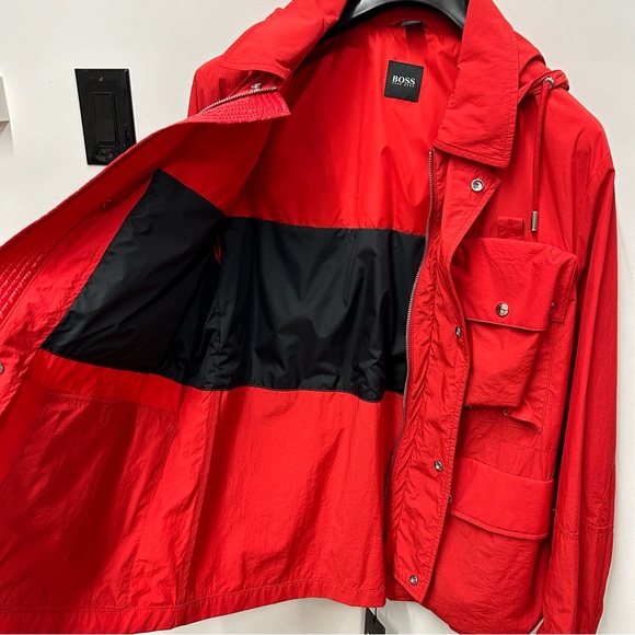 Red Safari/Field Waterproof Hooded Jacket - BOSS (by Hugo Boss) - Picture 10 of 16